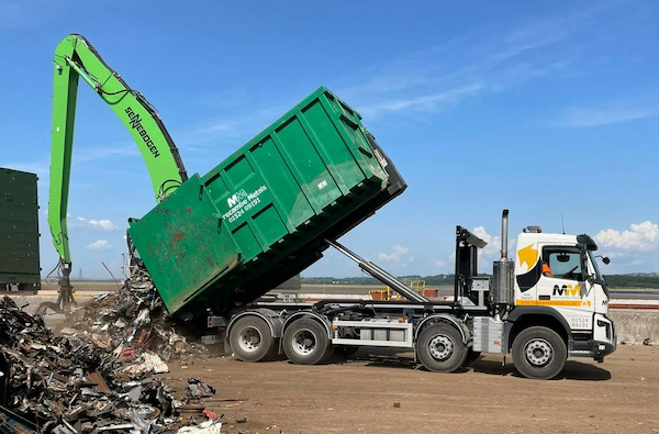 morecambe metals van unloading