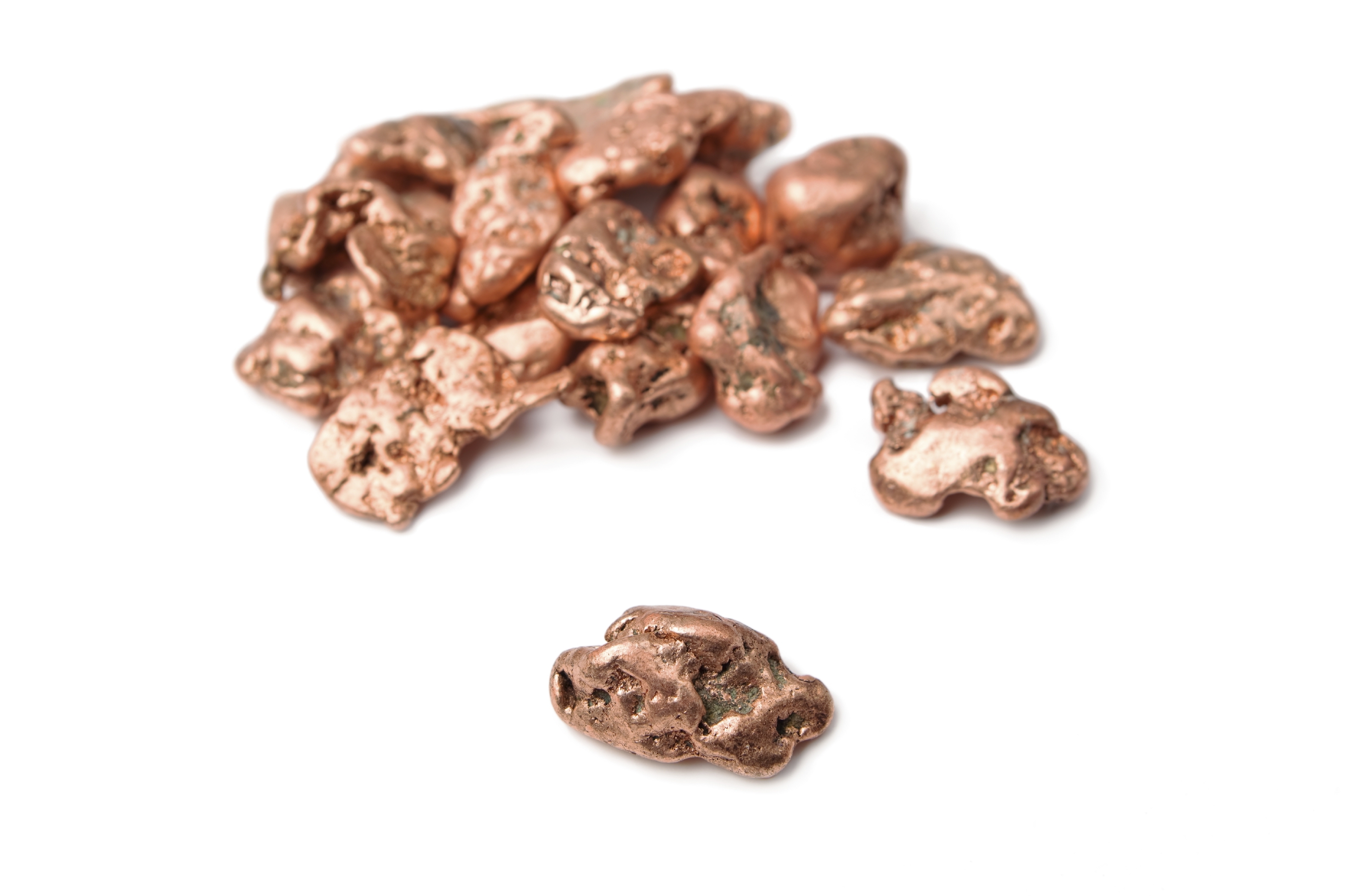 nuggets of copper metal