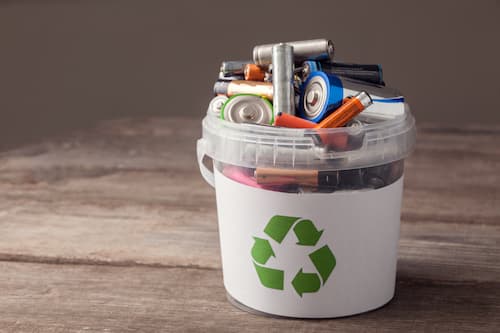 battery recyclable bin