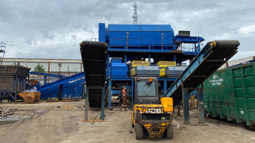 Metal shredder at Morecambe Metals