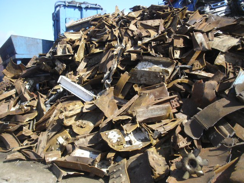 Large Pile of Metal Scrap Waste