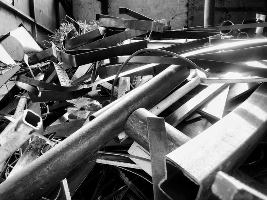 A pile of metal objects